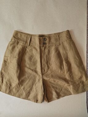 Marc by Marc Jacobs briwn silk/linen blend shorts-6